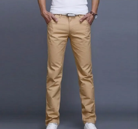Men’s Casual Straight-Leg Cotton Pants