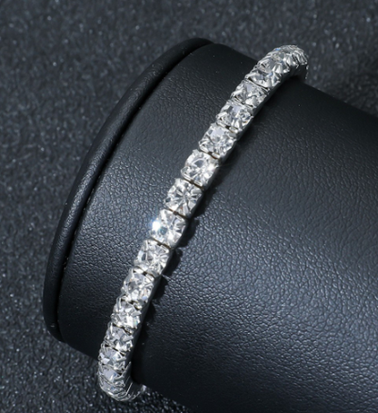 Single Row Diamond Tennis Chain Men's Bracelet