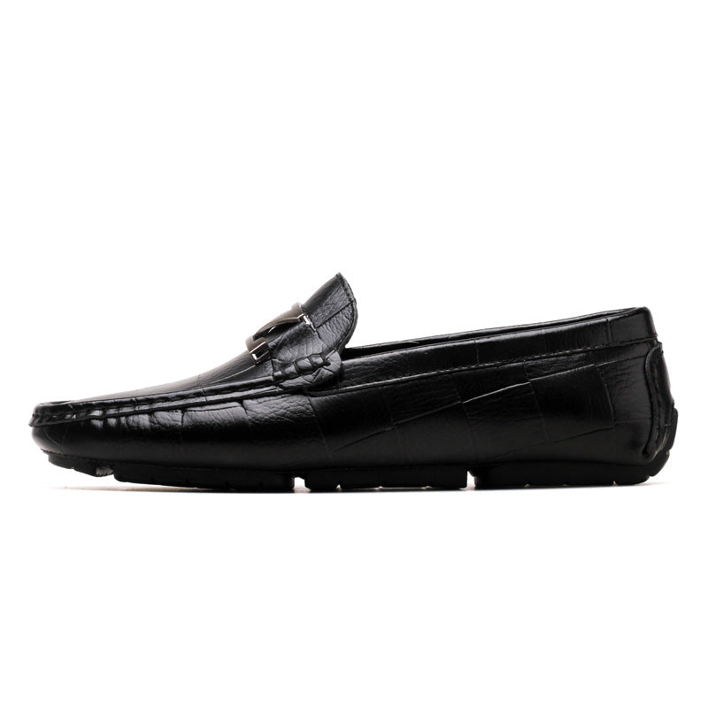 Men's Luxe Leather Loafers with Z-Buckle