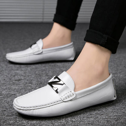 Men's Luxe Leather Loafers with Z-Buckle