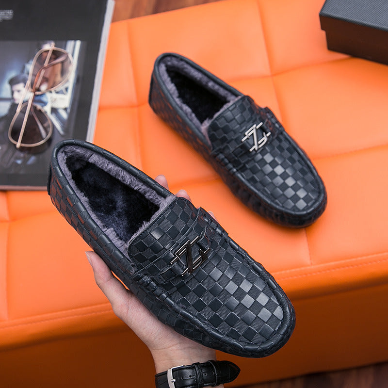 Men's Luxe Leather Loafers with Z-Buckle