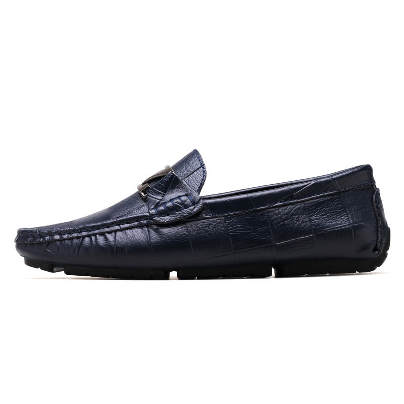 Men's Luxe Leather Loafers with Z-Buckle
