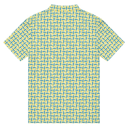 Men’s Slim Fit Golf Polo – Whale & Golf Tee Pattern
