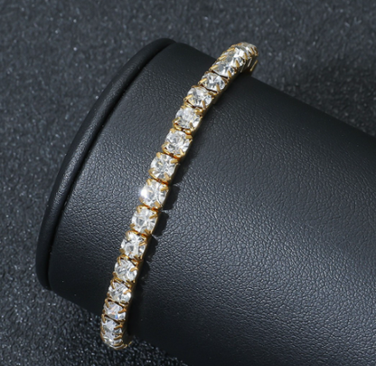 Single Row Diamond Tennis Chain Men's Bracelet