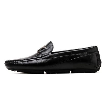 Men's Luxe Leather Loafers with Z-Buckle